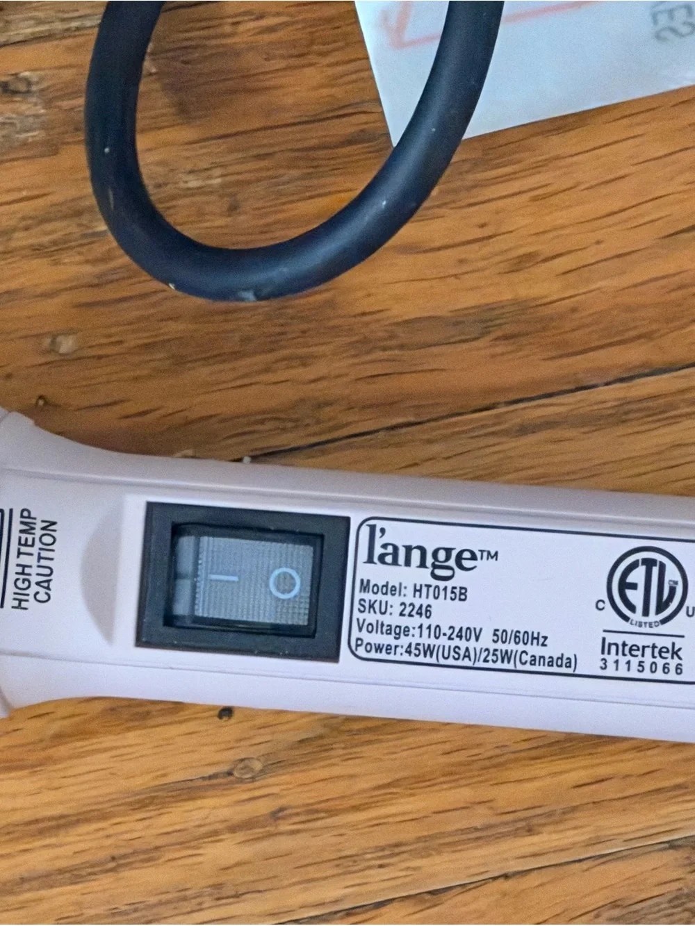 Lange Pink Curling Wand with Black Cord